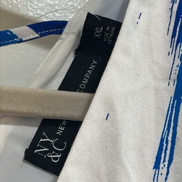 NWT NY& Co blue and white sleeveless sundress size XXL - Picture 7 of 12